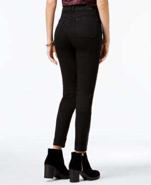 Rewind Juniors' Embellished-side Skinny Ankle Jeans