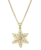 Victoria Townsend 18k Gold Over Sterling Silver Necklace, Diamond Accent Snowflake Pendant