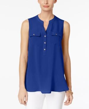 Charter Club Two-pocket Blouse, Only At Macy's