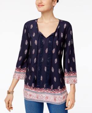Style & Co Tasseled Peasant Top, Only At Macy's