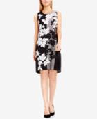 Vince Camuto Mixed-print A-line Dress