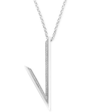 Geo By Effy Diamond Modern-style Pendant Necklace (1/6 Ct. T.w.) In Sterling Silver
