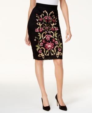 Thalia Sodi Embroidered Pencil Skirt, Created For Macy's