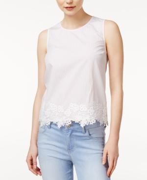 Maison Jules Cotton Embroidered Shell, Only At Macy's