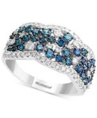 Effy Diamond Cluster Band (1-1/5 Ct. T.w.) In 14k White Gold