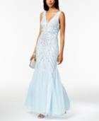 Xscape Embellished Mermaid Gown