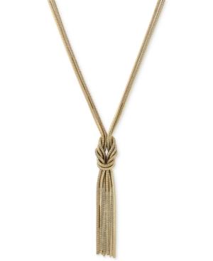 Bcbgeneration Gold-tone Tassel Knot Y Necklace
