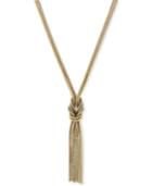 Bcbgeneration Gold-tone Tassel Knot Y Necklace