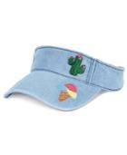 Celebrate Shop Denim Visor With Patches