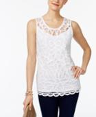 Inc International Concepts Cotton Lace Tank Top, Only At Macy's