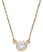 Bezel-set Diamond Pendant Necklace (1/5 Ct. T.w.) In 14k Yellow Or White Gold