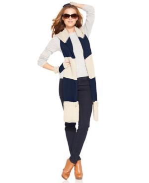 Michael Michael Kors Pocket Scarf With Signature Buttons