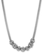 Anne Klein Silver-tone Mesh Rondelle Necklace