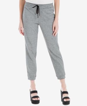 Max Studio London Striped Cropped Sweatpants