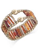 Inc International Concepts Gold-tone Green Beaded Bracelet, Only At Macy's
