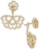 I.n.c. Gold-tone Flower Jacket Earrings, Created For Macy's