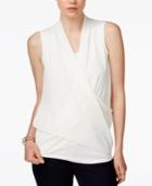 Bar Iii Sleeveless Faux-wrap Top, Only At Macy's