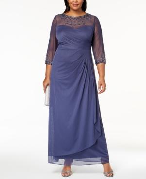 Alex Evenings Plus Size Embellished Sweetheart Gown