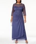 Alex Evenings Plus Size Embellished Sweetheart Gown