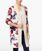 Inc International Concepts Butterfly-print Duster Cardigan, Only At Macy's