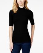 Maison Jules Button-detail Mock Turtleneck Sweater, Only At Macy's