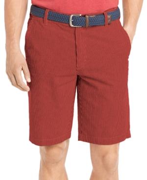 Izod Flat-front Seersucker Shorts
