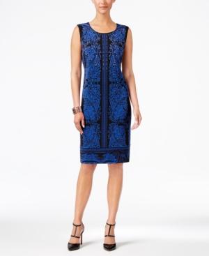 Jm Collection Petite Embellished Sheath Dress, Created For Macy's