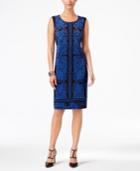 Jm Collection Petite Embellished Sheath Dress, Created For Macy's