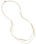 Kenneth Cole New York Gold-tone Polished Bar Accented Long Layer Necklace
