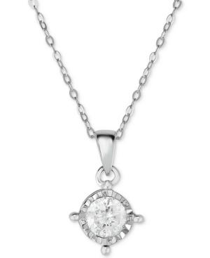 Trumiracle Diamond Solitaire Pendant Necklace (3/8 Ct. T.w.) In 14k Gold Or White Gold