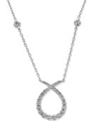 Diamond Loop Pendant Necklace (3/8 Ct. T.w.) In 14k White Gold