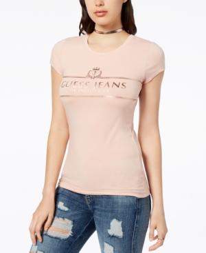 Guess Metallic Logo-print T-shirt