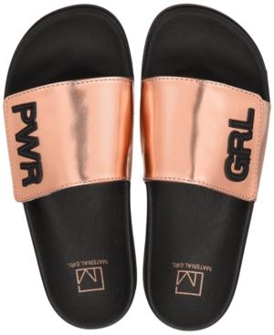 Material Girl Paige Pool Slides, Created For Macy's Women's Shoes