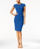 Betsey Johnson Puff-sleeve Scuba Dress, Created For Macy's