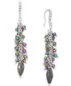 I.n.c. Silver-tone Multi-crystal Shaky Drop Earrings, Created For Macy's
