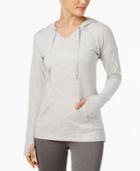 Ideology Heathered V-neck Hoodie, Created For Macy's