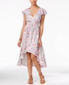 One Hart Juniors' Printed High-low A-line Dress, Only At Macy's