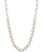 Dkny Gold-tone Link & Imitation Pearl Collar Necklace, 16 + 3 Extender, Created For Macy's