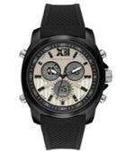 Sean John Men's Portofino Analog-digital Black Silicone Strap Watch 47mm