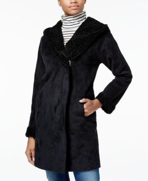 Rachel Rachel Roy Asymmetrical Shearling Walker Coat, Only At Macy's