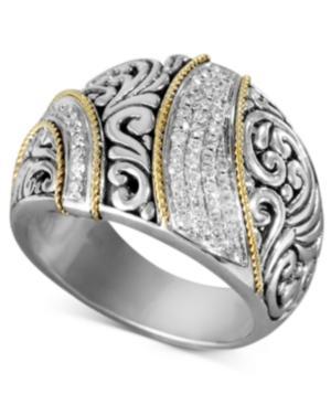 Balissima By Effy Diamond Ribbon Statement Ring (1/4 Ct. T.w.) In 18k Gold And Sterling Silver