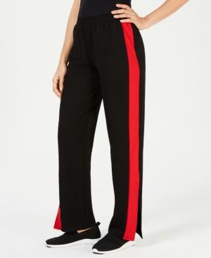 Waisted Side-stripe Flare-leg Pants