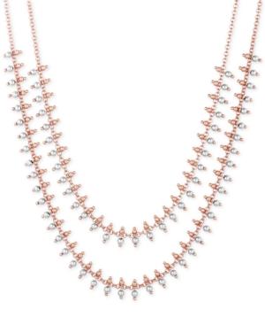 Lucky Brand Two-tone Double Layer Barbell Necklace