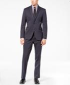 Kenneth Cole Reaction Men's Techni-cole Gunmetal Solid Slim-fit Suit