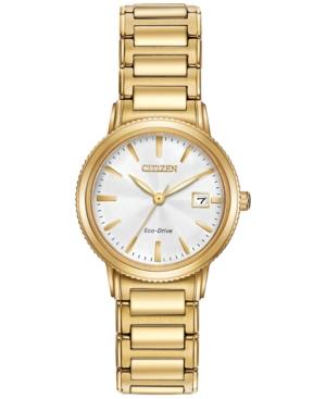 Citizen Women's Eco-drive Gold-tone Stainless Steel Bracelet Watch 27mm Ew2372-51a