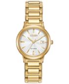 Citizen Women's Eco-drive Gold-tone Stainless Steel Bracelet Watch 27mm Ew2372-51a