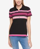 Tommy Hilfiger Short-sleeve Striped Polo, Created For Macy's