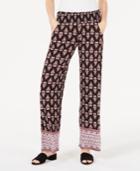 Material Girl Juniors' Printed Smocked Soft Pants, Created For Macy's