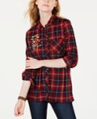 Project 28 Nyc Embroidered Plaid Shirt
