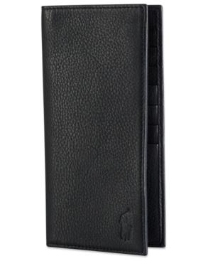 Polo Ralph Lauren Men's Wallet, Narrow Pebbled Wallet